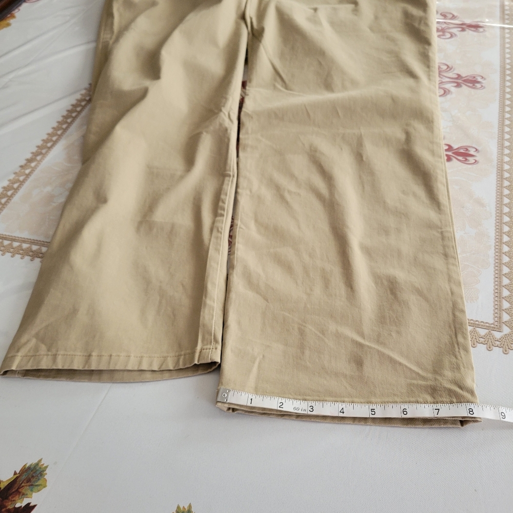 Lee Effortless Wash Wear Pants 20W LONG Flax Relaxed Fit Straight Leg Mid Rise - Picture 13 of 15